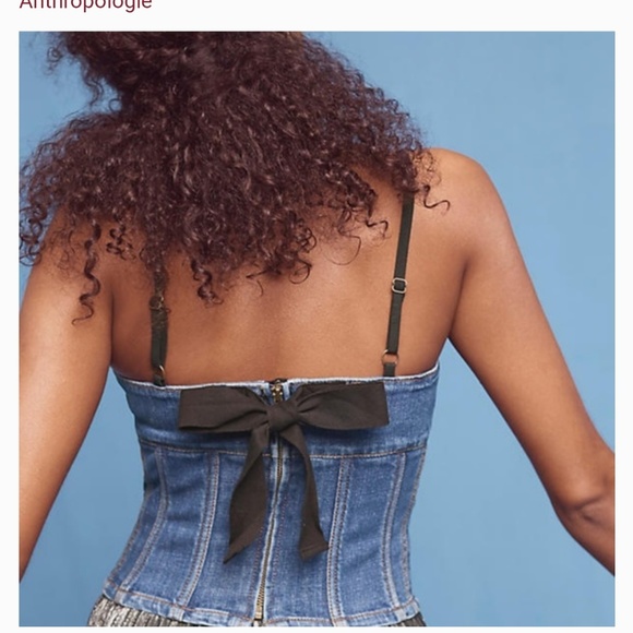 Anthropologie Tops - Anthropologie maeve denim corset cami